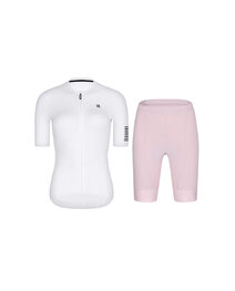 RIVANELLE Kurzarm Radtrikot und Shorts - VICTORIOUS LADY - Weiß/Rosa